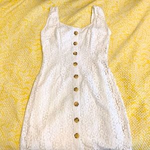 Abercrombie and Fitch White Button Up Floral Dress